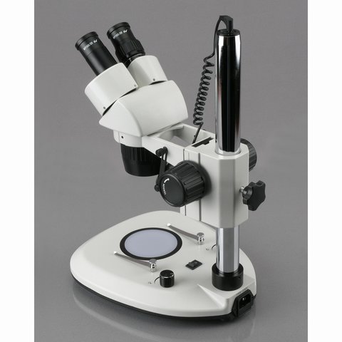 Бінокулярний стереомікроскоп AmScope SW-2B24-6WA-V331 з подвійним підсвічуванням Прев'ю 4