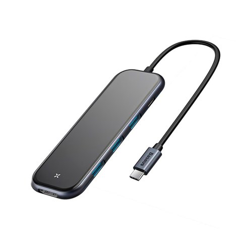 USB-хаб Baseus Multi-functional HUB, USB тип-C, USB 3.0 тип-A, HDMI, серый, 5 портов, #CAHUB-RT0G Превью 2