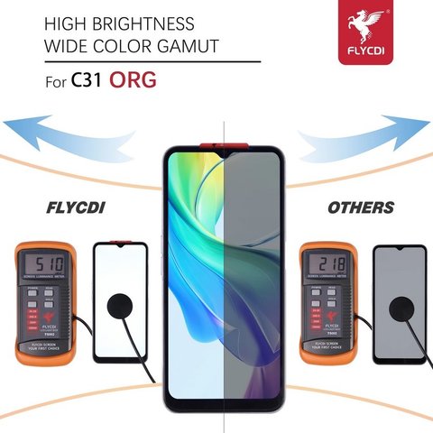 Дисплей FLYCDI для Realme C31, черный, без рамки, RMX3501 Превью 2