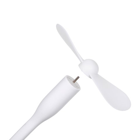 Вентилятор Mini, белый, мобильный, USB тип-A Превью 2
