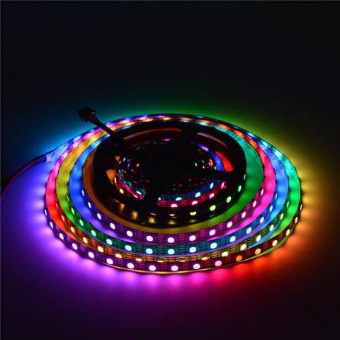 RGB LED Strip SMD5050, WS2813 (with controls, black, IP20, 5 V, 60 LEDs/m, 5 m) Preview 2
