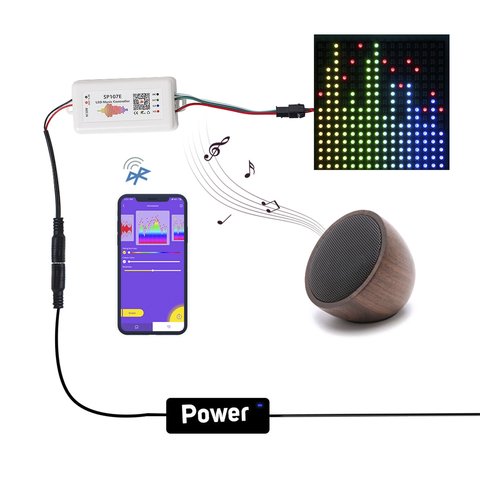 LED Controller with Bluetooth Control SP107E (960 px, RGB, WS2811, WS2812B, WS2813, SK6812 5-24 V) Preview 3