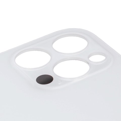 Housing Back Cover compatible with iPhone 12 Pro, (white, silver, no need to remove the camera glass, Original (PRC), big hole, silver) Preview 1