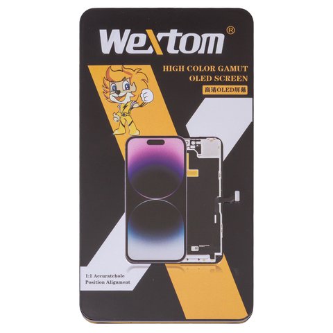 LCD Wextom compatible with iPhone 13, (black, with frame, HC, without error, (OLED) soft, diagnosable) Preview 2