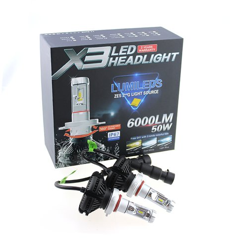 Juego de luces LED principales para coche UP-X3HL-H1W-6000LM (H1, 6000 lm, luz blanca fría) Vista previa  1