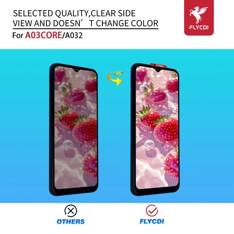 Pantalla LCD puede usarse con Samsung A032 Galaxy A03 Core, negro, sin marco, FLYCDI Vista previa  3