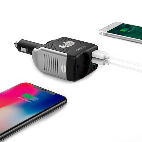 Автомобильный преобразователь напряжения 12 В - 220 В/50 Гц (150 Вт) Превью 2