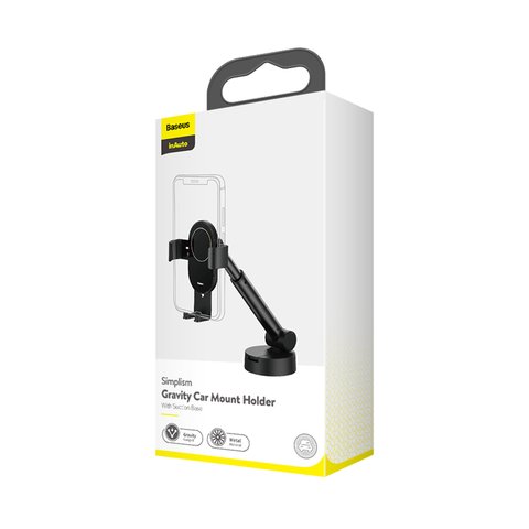 Автомобільний тримач Baseus, чорний, висувний, вакуумний присос, #SUYL-JY01 Прев'ю 3