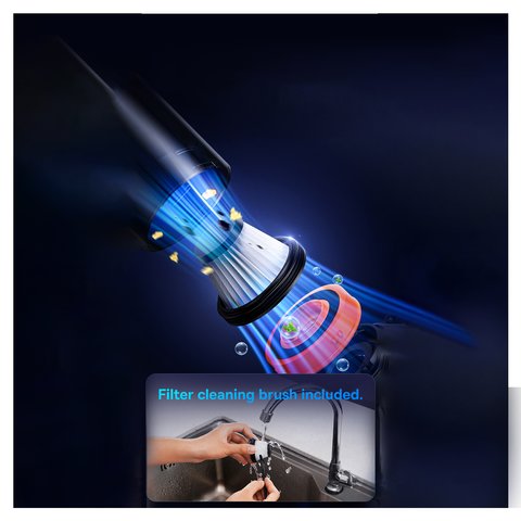 Автомобільний пилосос Baseus A5, чорний, 130 Вт, пластик, метал, 16000 pa, #C30459500111-00 Прев'ю 2