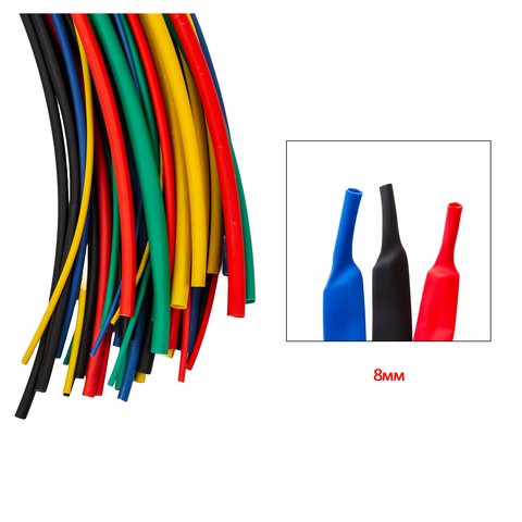 Термозбіжна трубка, 1 м, 8,0 мм, червона Прев'ю 1