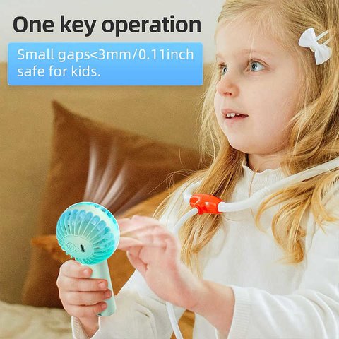 Вентилятор DC03, фиолетовый, с аккумулятором, ручной, настольный, USB тип-C Превью 6