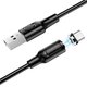 USB кабель Borofone BX41, USB тип-C, USB тип-A, 100 см, 3 A, черный, магнитный, #6931474738462 Превью 1
