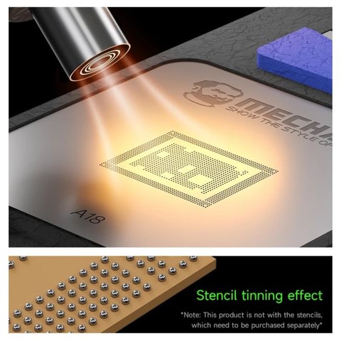 Фіксатор плат Mechanic MagTin X, з BGA-трафаретом, для очищення CPU, A10-A18 pro Прев'ю 5