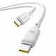 USB кабель Baseus Silky, 2xUSB тип-C, 200 см, 100 Вт, білий, силіконовий, #P10377704213-01 Прев'ю 2