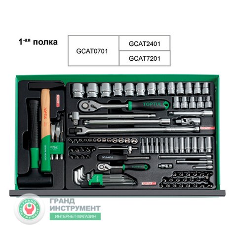 Тележка с набором инструментов TOPTUL GCAJ0060 Превью 3